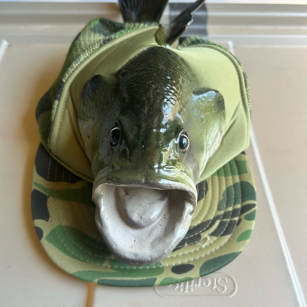 Funny Bass Vintage Camoflauge Hat